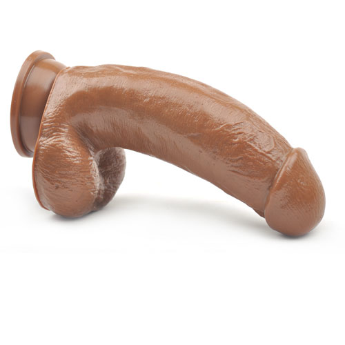 6.9 Inches Brown Color Realistic Dildo with Balls