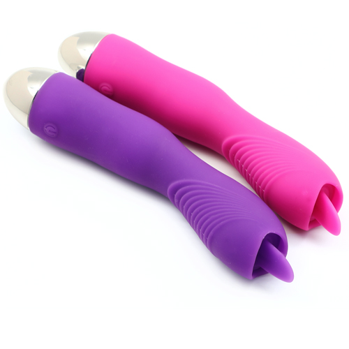 12-Speed Pink Color Rechargeable Vibrators with Tongue
