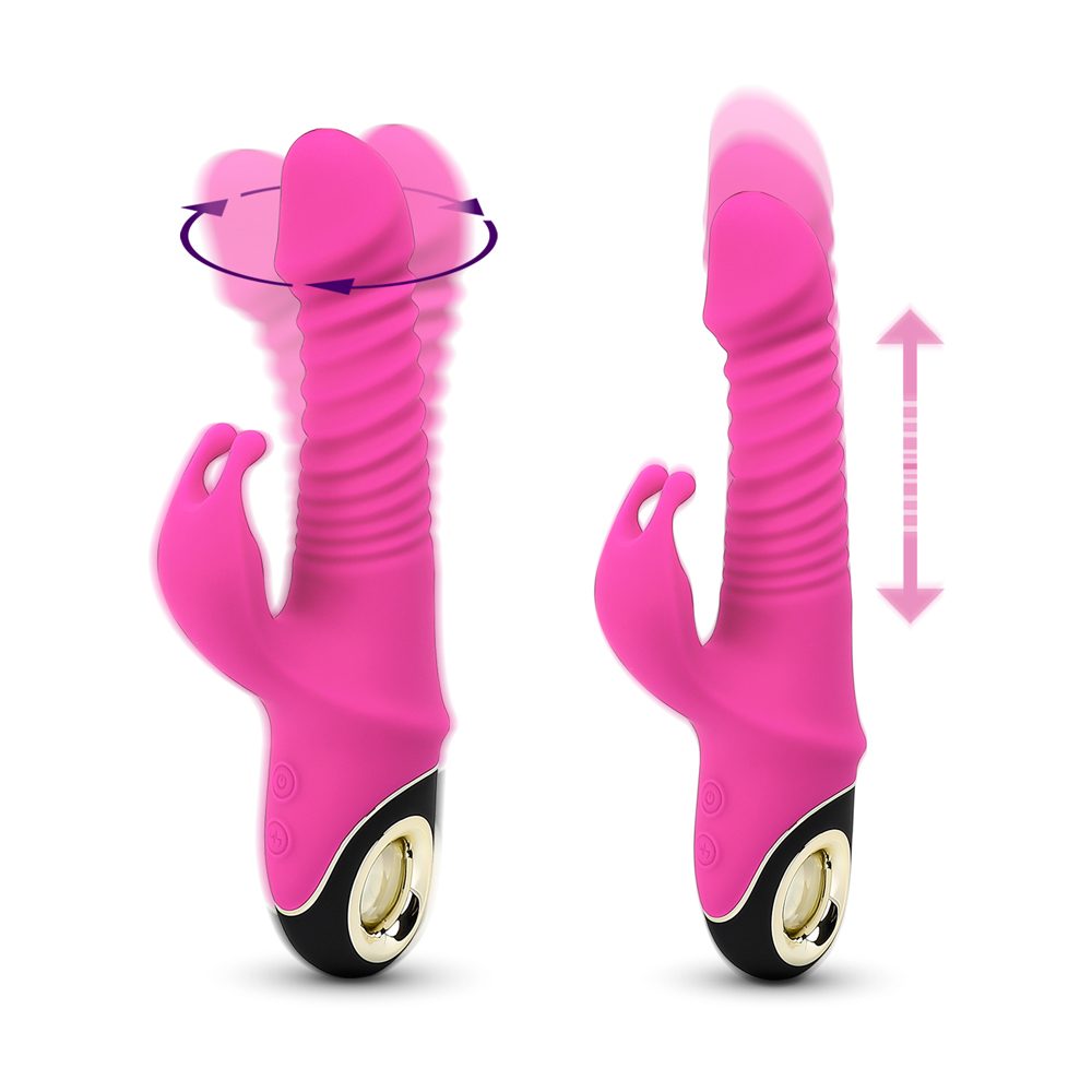 9 Speeds USB Silicone Thrusting Rabbit with Rotation