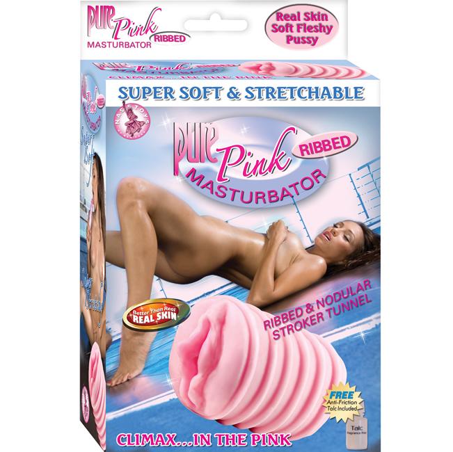 Pure Pink Ribbed Masturbator - Click Image to Close